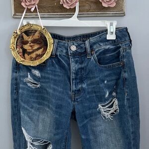 American Eagle Tomgirl Distressed Jeans
